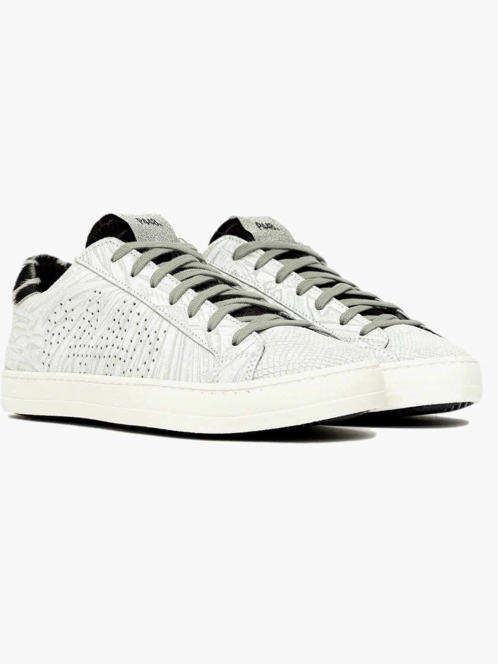 Women’s P448 John W Snake Embossed Sneaker with Cow Fur
